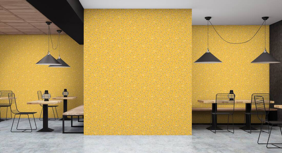 Karl LAGERFELD tapetes, komiksu dizains – dzeltenā krāsā, 378434 AS Creation