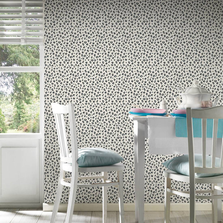 Karl LAGERFELD tapetes leoparda stilā, melnbaltas - 1343301 AS Creation