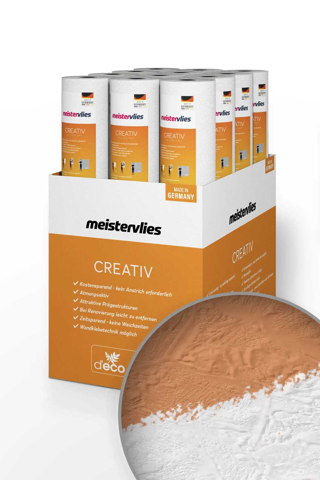 Ekoloģiskas krāsojamas tapetes ar apmetuma faktūru, 141415, (0.53x10m) AS Creation