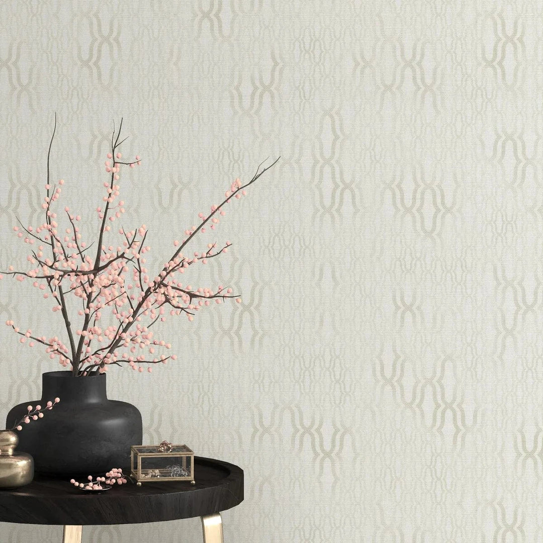 Matētas ornamenta tapetes gaišos toņos klasiskai noskaņai   Tapetenshop.lv