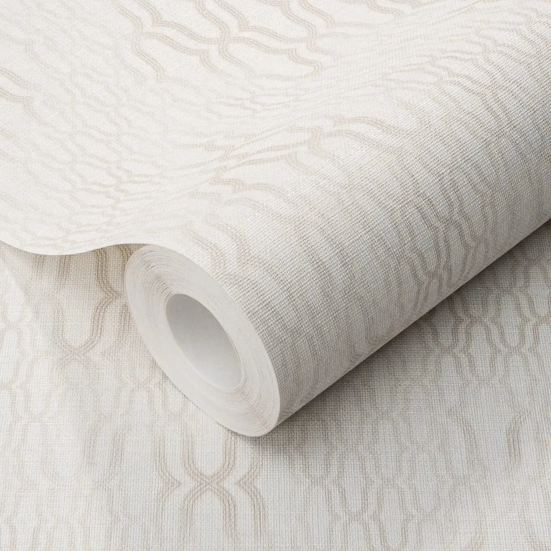 Matētas ornamenta tapetes gaišos toņos klasiskai noskaņai   Tapetenshop.lv