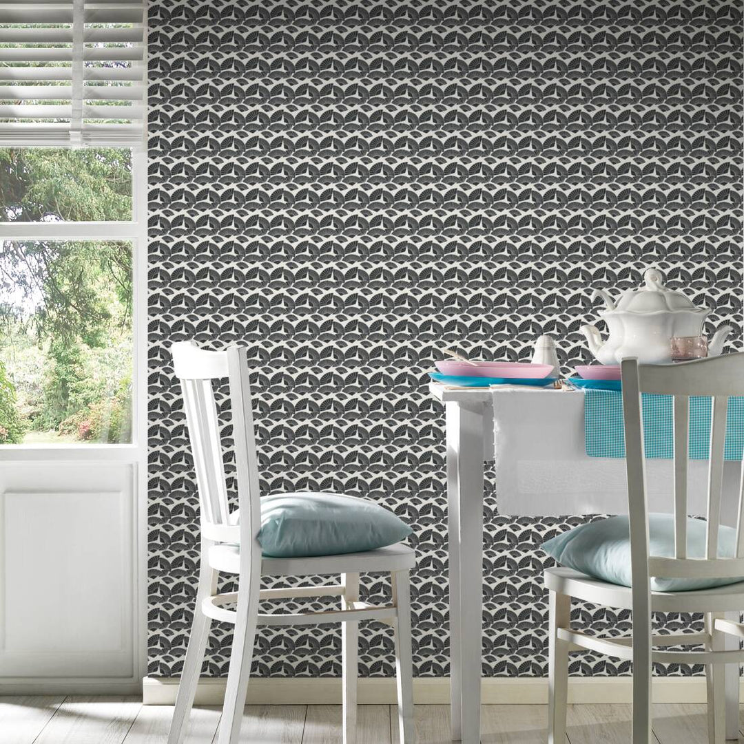 Melnbaltas dizaina tapetes Karl Lagerfeld - 1343151 AS Creation