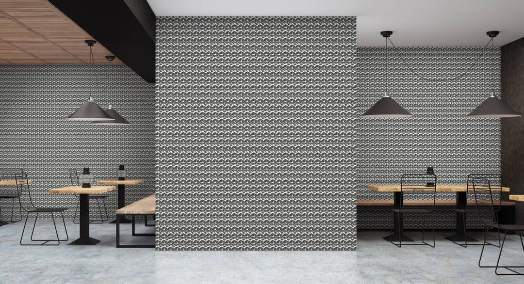 Melnbaltas dizaina tapetes Karl Lagerfeld - 1343151 AS Creation