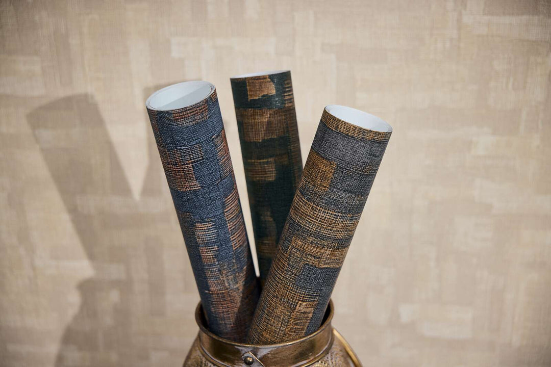 Modernas tapetes ar ģeometrisku koka motīvu - brūna, melnā - 782044 AS Creation