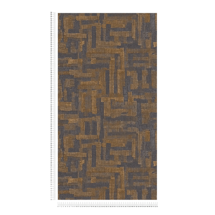 Modernas tapetes ar ģeometrisku koka motīvu - brūna, melnā - 782044 AS Creation