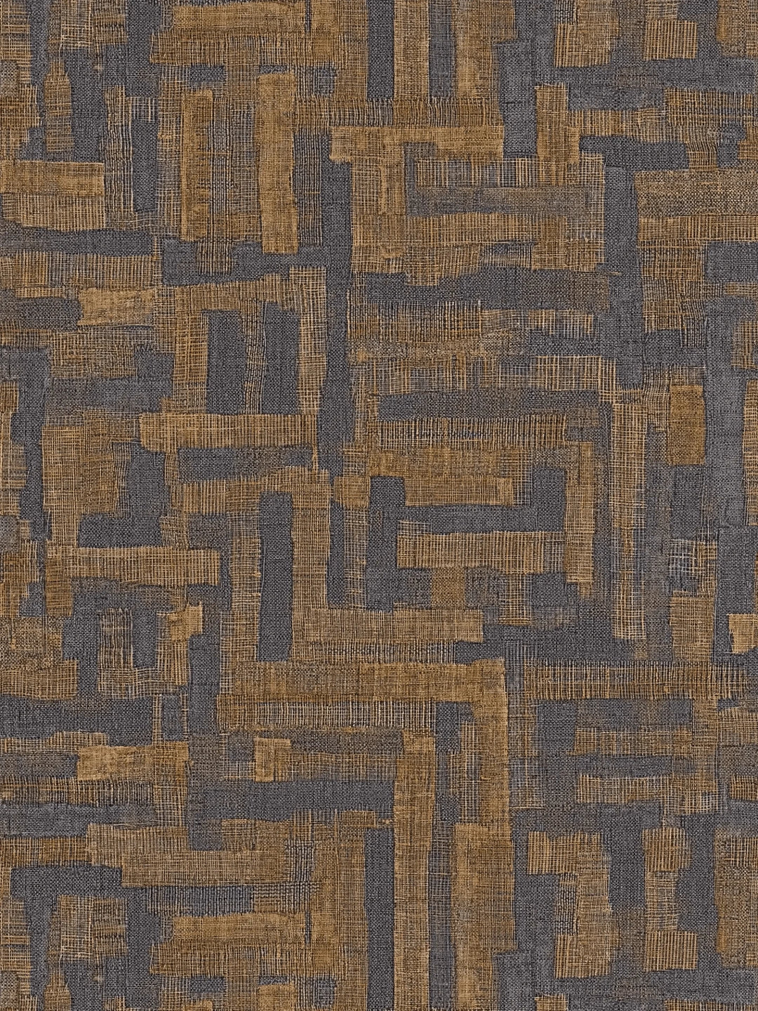 Modernas tapetes ar ģeometrisku koka motīvu - brūna, melnā - 782044 AS Creation