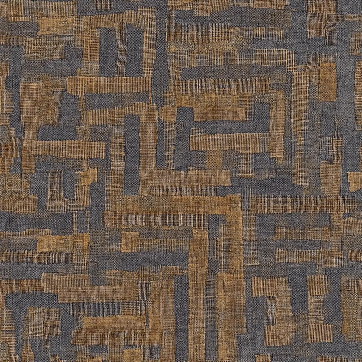 Modernas tapetes ar ģeometrisku koka motīvu - brūna, melnā - 782044 AS Creation