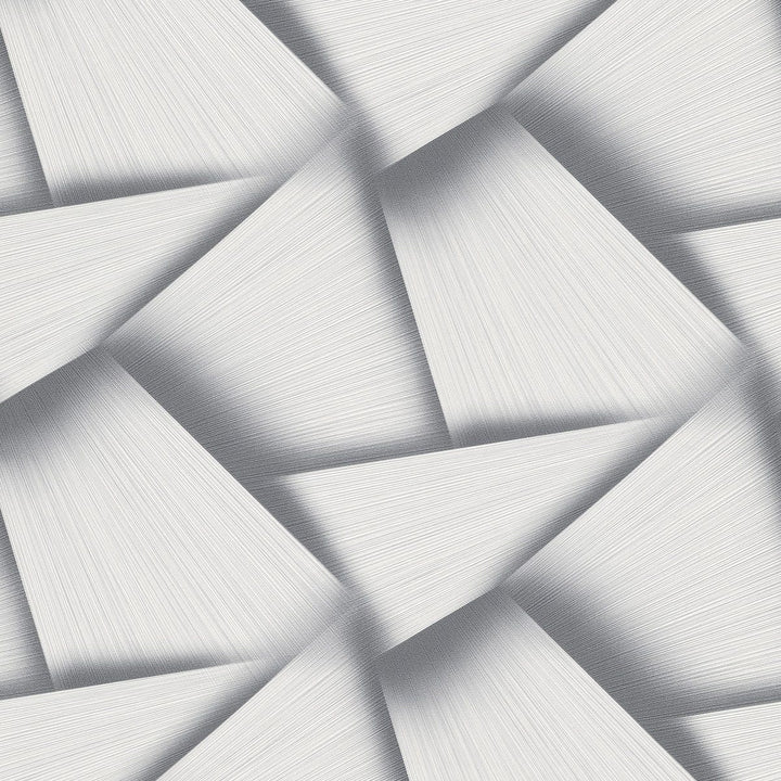Modernas tapetes ar lielu ģeometrisku rakstu, pelēkā/metālika - 3757423 Erismann
