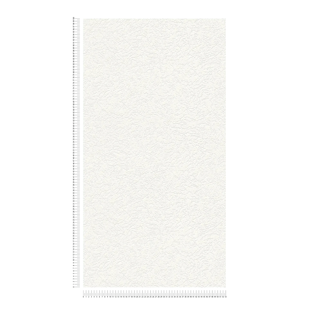 Neapstrādāta apmetuma izskata tapetes ar faktūru - baltas, 322319 AS Creation