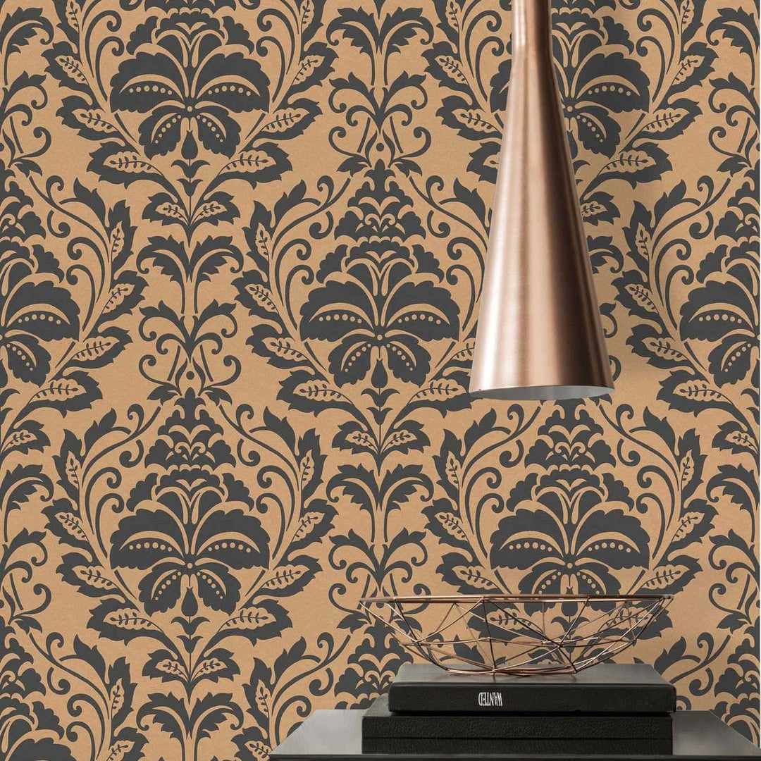 Neo-klasiskās tapetes brūnā krāsā AS 369104  Tapetenshop.lv