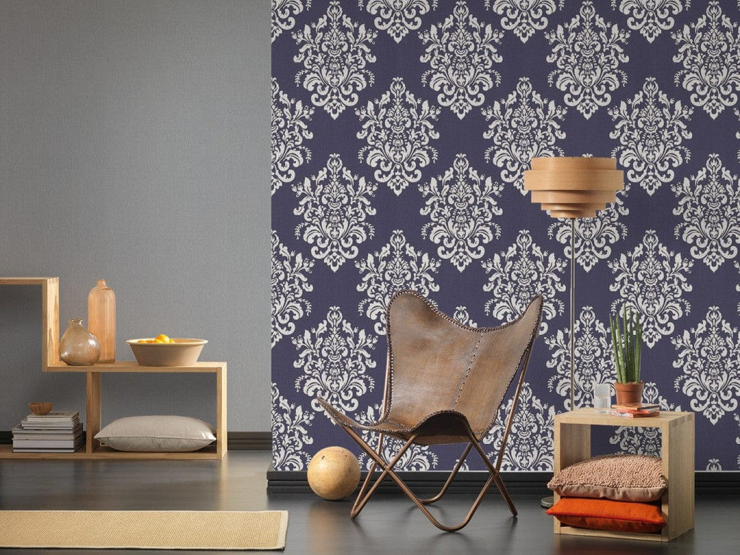 Ornamenta tapetes ar krekinga efektu violetos toņos, 341431 AS Creation