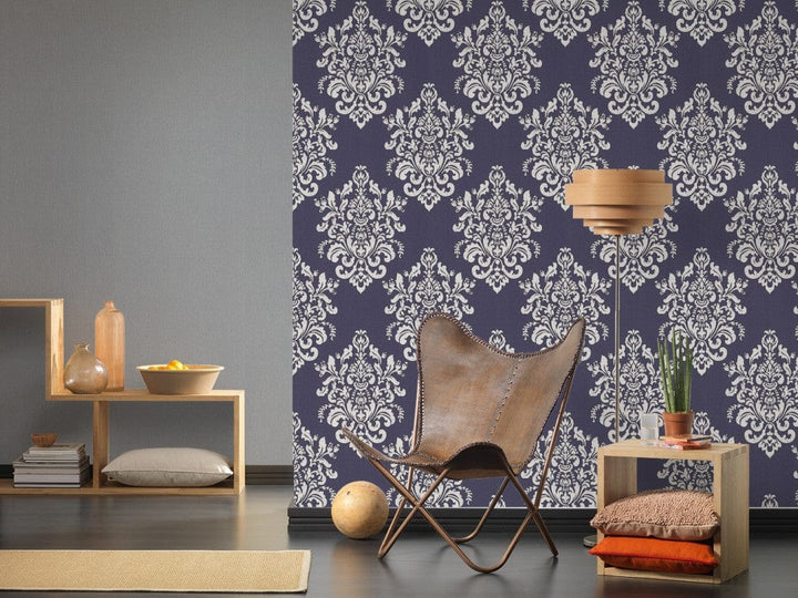 Ornamenta tapetes ar krekinga efektu violetos toņos, 341431 AS Creation