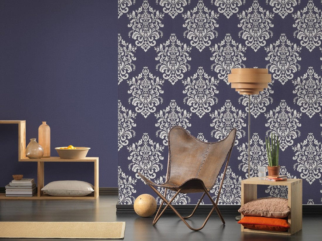 Ornamenta tapetes ar krekinga efektu violetos toņos, 341431 AS Creation