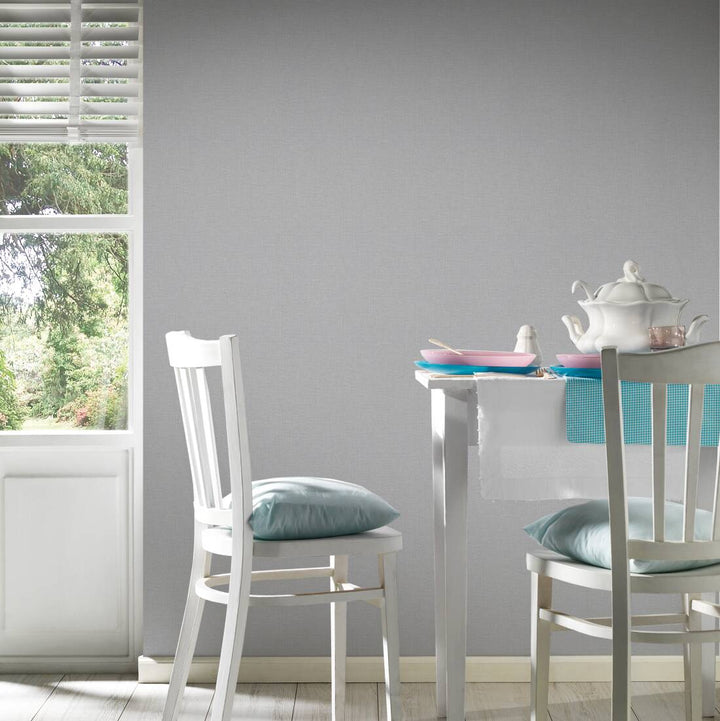 Pelēkas vienkrāsainas tapetes ar nelielu teksturu - 1172211 AS Creation