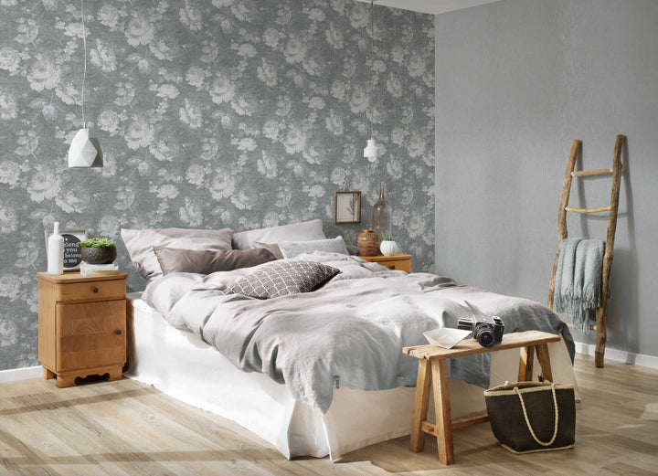 Pelēkas vienkrāsainas tapetes ar nelielu teksturu - 1172211 AS Creation