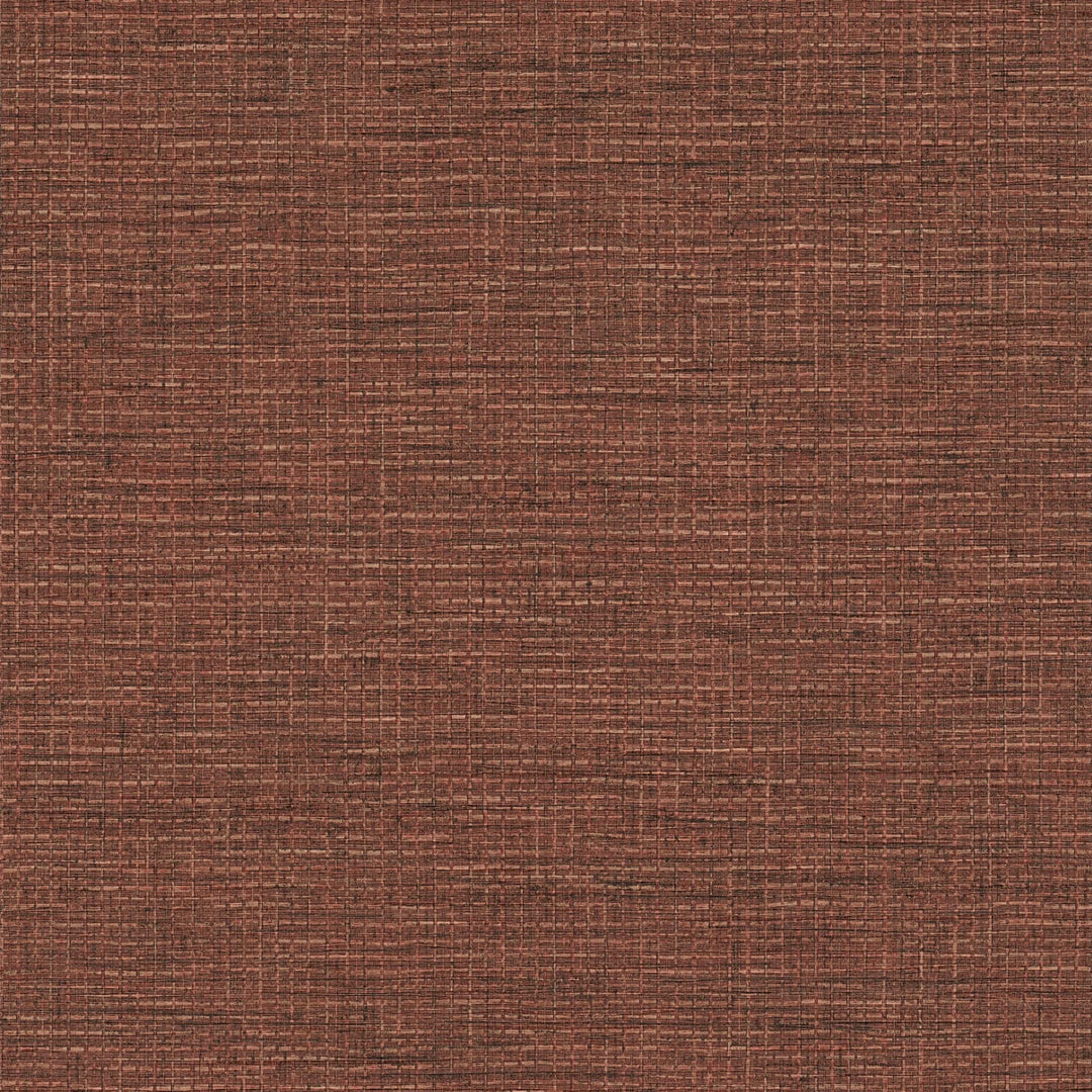 Sarkanas tapetes ar rafijas rakstu un auduma izskatu - 1360367 AS Creation