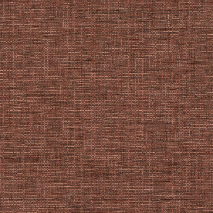 Sarkanas tapetes ar rafijas rakstu un auduma izskatu - 1360367 AS Creation