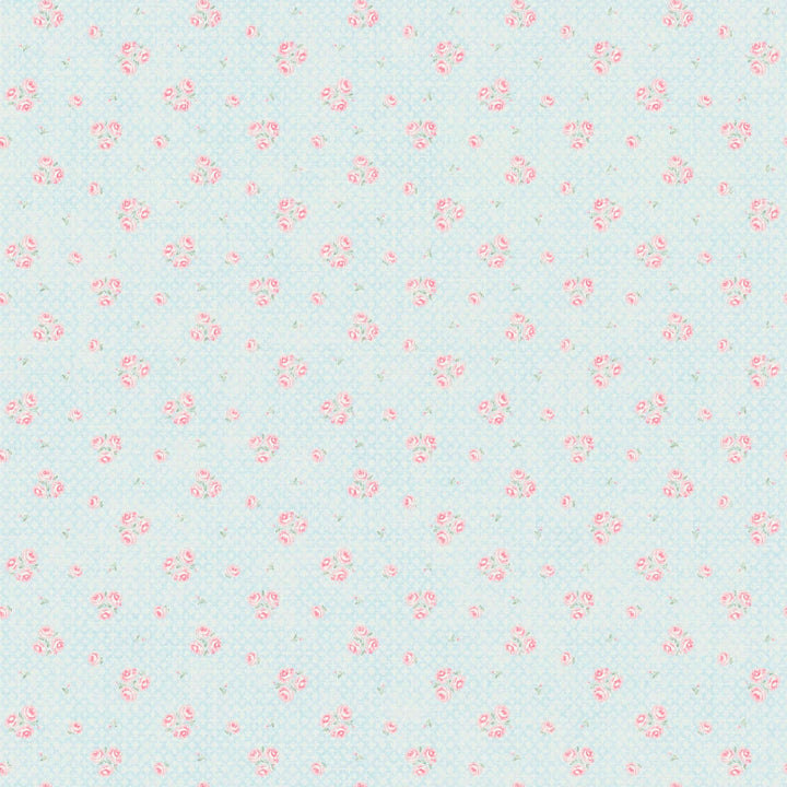 Shabby Chic stila ziedu tapetes - zila, rozā, balta - AS 390671 AS Creation