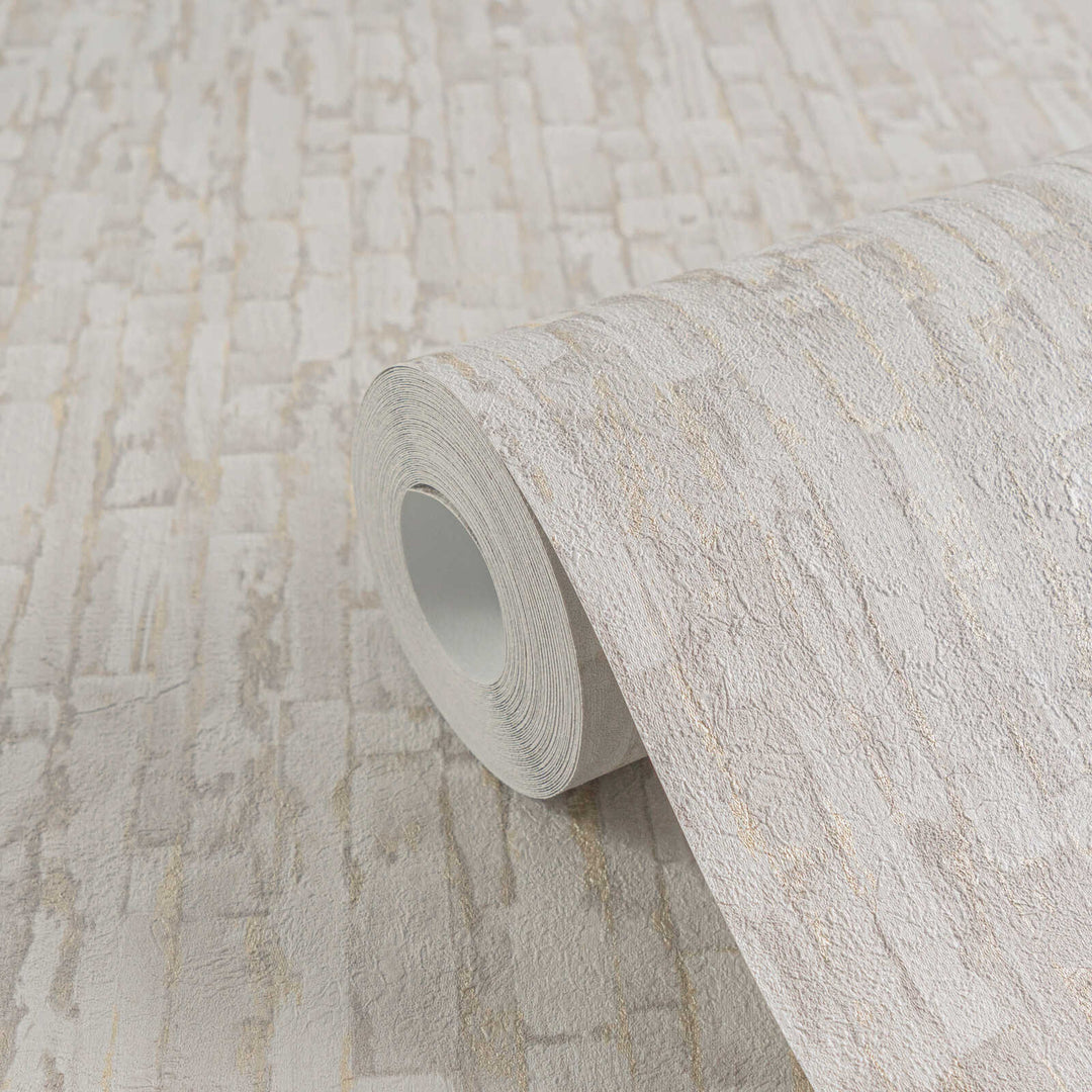 Stilīgas tapetes ar smalku faktūru – pelēkā un zeltā krāsā - 786662 AS Creation