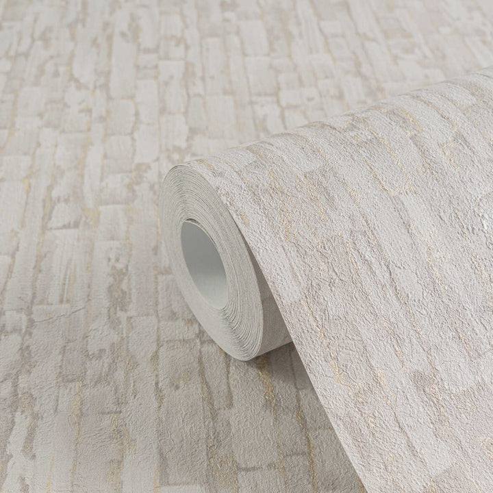 Stilīgas tapetes ar smalku faktūru – pelēkā un zeltā krāsā - 786662 AS Creation