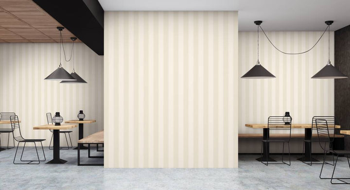 Strīpainas dizaina tapetes Karl LAGERFELD krēmkrāsā - 1343177 AS Creation