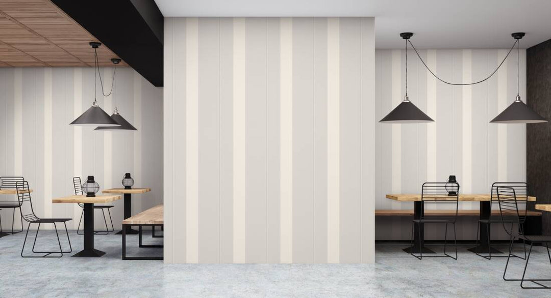 Strīpainas dizaina tapetes Karl LAGERFELD pelēkā krāsā - 1343164 AS Creation