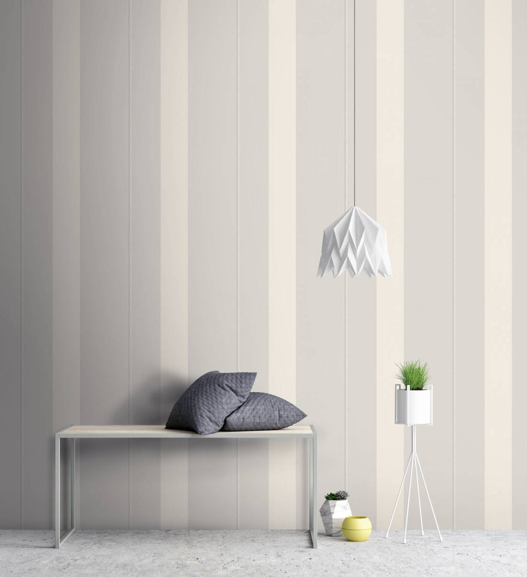 Strīpainas dizaina tapetes Karl LAGERFELD pelēkā krāsā - 1343164 AS Creation