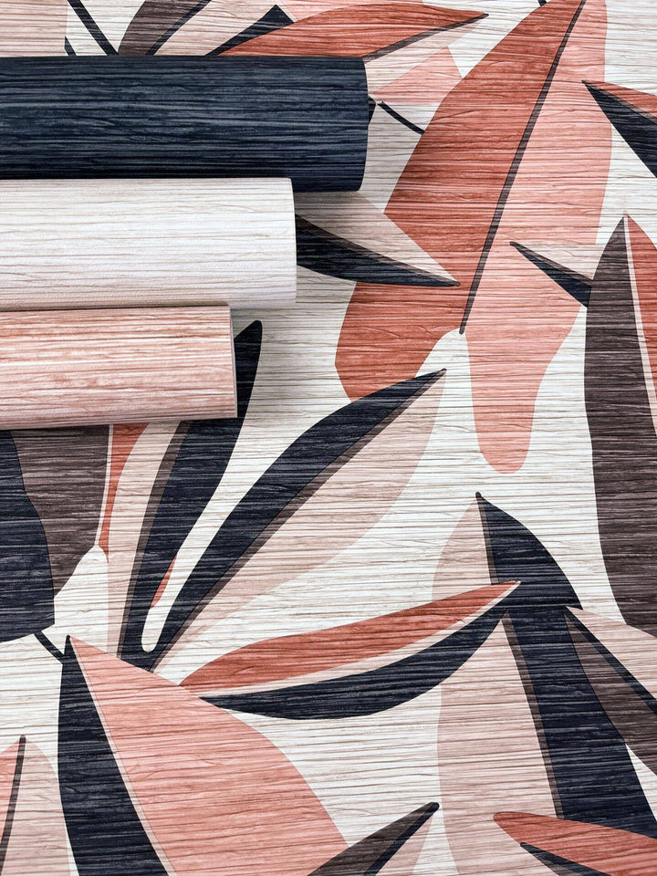 Strukturētas tapetes RASCH gaiši oranžbrūnā krāsā, nopirkt online RASCH