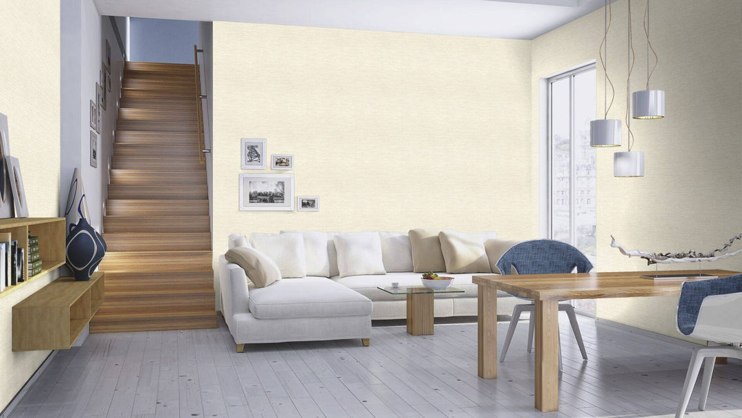 Strukturētas tapetes RASCH krēmīgi baltā krāsā, 866452 RASCH