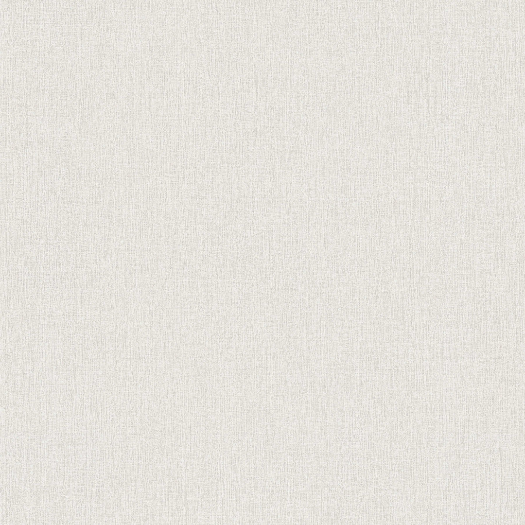 Vienkkrāsainas tapetes ar auduma faktūru - balta, pelēka krāsā 375211 AS Creation