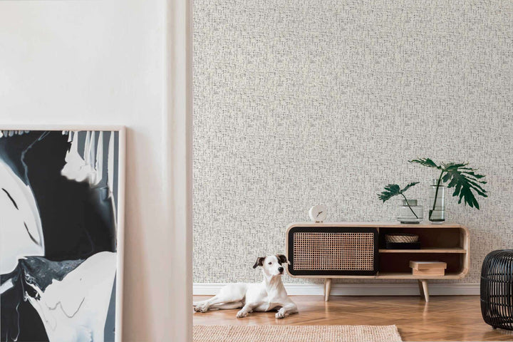 Tapetes ar tvīda auduma faktūru, pelēkas, baltas, melnas AS 375241 AS Creation