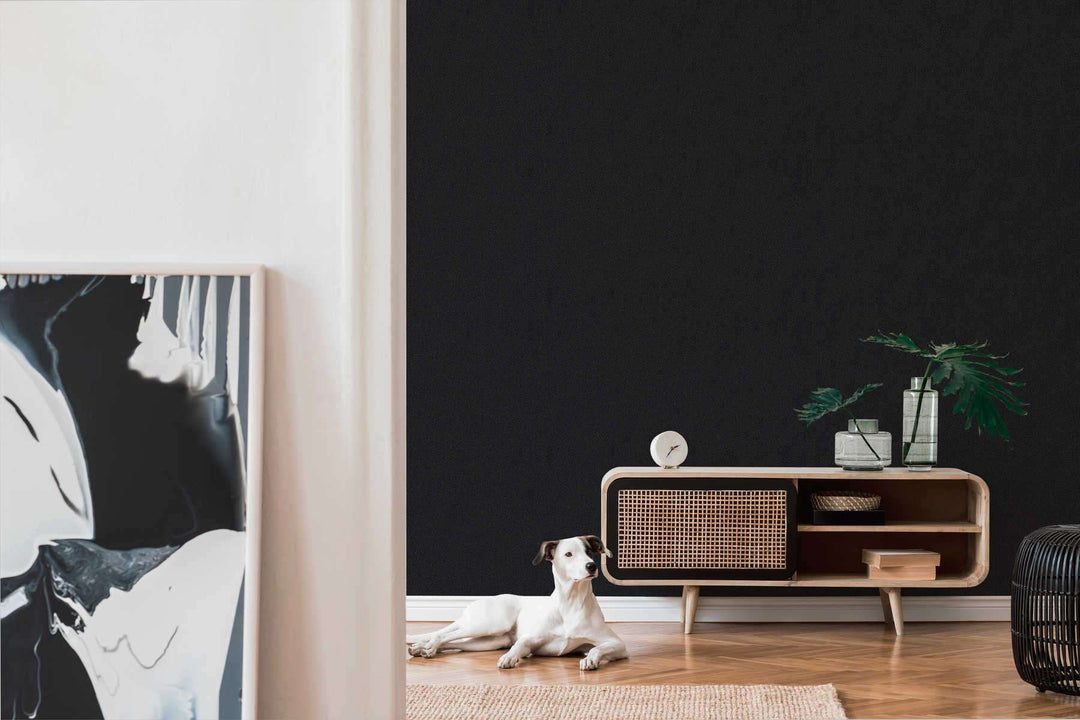 Melnas teksturētas tapetes ar šrafējumu AS 375272 AS Creation