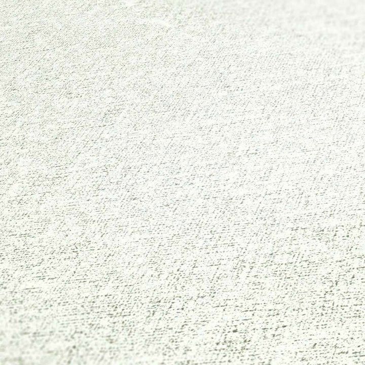 Tapetes tekstila izskats ar raibu struktūru - krēmkrāsains, balts AS Creation