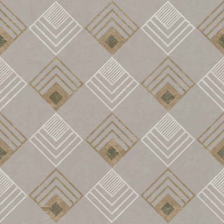 Tapetes Art Deco ar retro dizainu pelēkā krāsā 376823 AS Creation