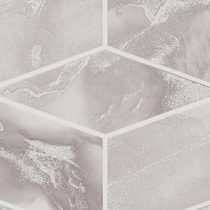 Tapetes ar flīzes imitāciju pelēkā krāsā AS 378631 AS Creation