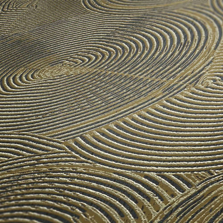 Tapetes ar etnisku ornamentu zeltā un melnā krāsā AS Creation 37900-3 AS Creation