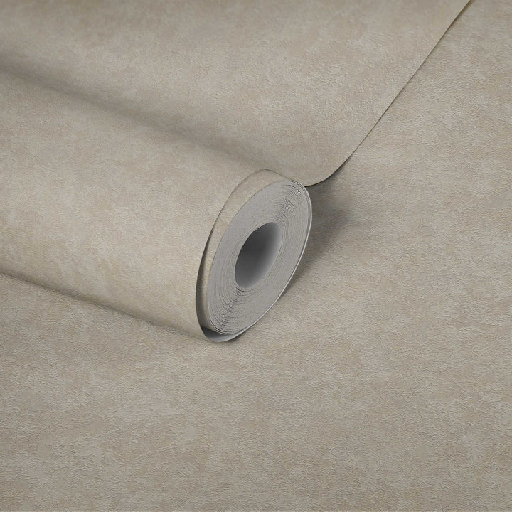 Vienkrāsainas tapetes ar struktūru bēšā krāsā AS 37902-1 AS Creation