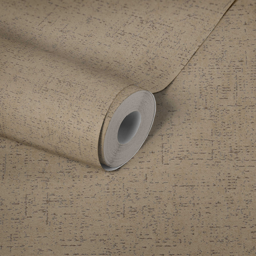 Tapetes ar ģipša struktūru brūnos toņos AS 379043 AS Creation