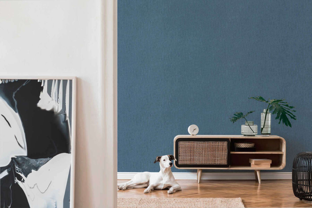 Tapetes ar Tone-on-tone rakstu zilā krāsā AS 379521 AS Creation