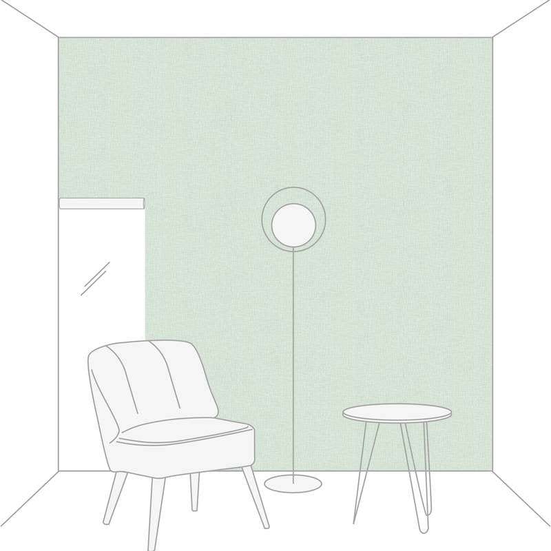 Piparmētru zaļas tapetes ar lina faktūru AS 379537 AS Creation