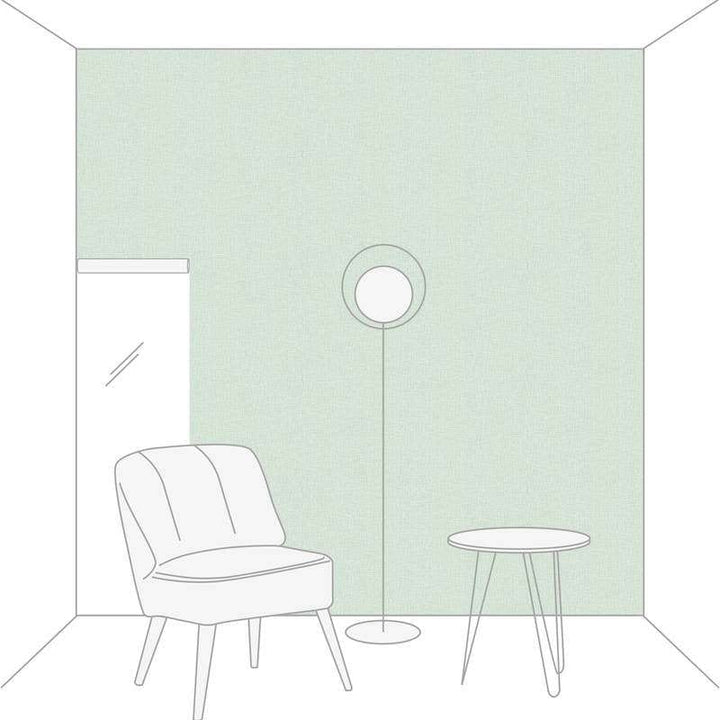 Piparmētru zaļas tapetes ar lina faktūru AS 379537 AS Creation