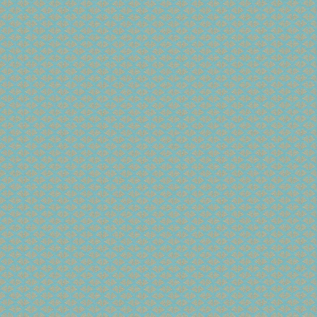 Dizaina tapetes  ar zelta retro rakstu - zils, zaļš AS 379584 Tapetenshop.lv