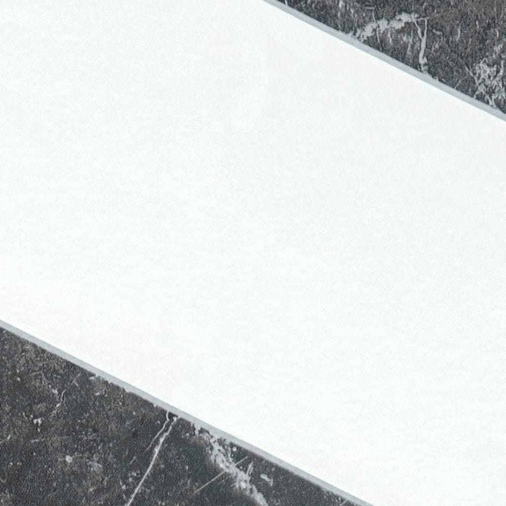 Tapetes ar diagonālam svītrām un marmora izskatu, melnbaltas AS 379921 Tapetenshop.lv