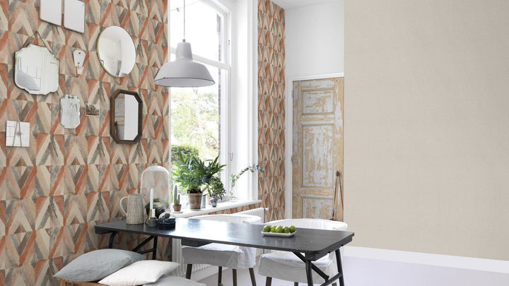 Tapetes ar Āfrikas motīviem, sarkanā un bēšā krāsā, 2537024 RASCH