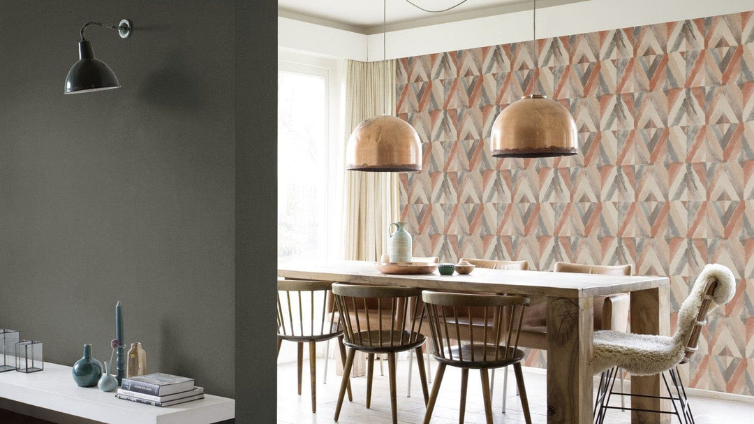 Tapetes ar Āfrikas motīviem, sarkanā un bēšā krāsā, 2537024 RASCH