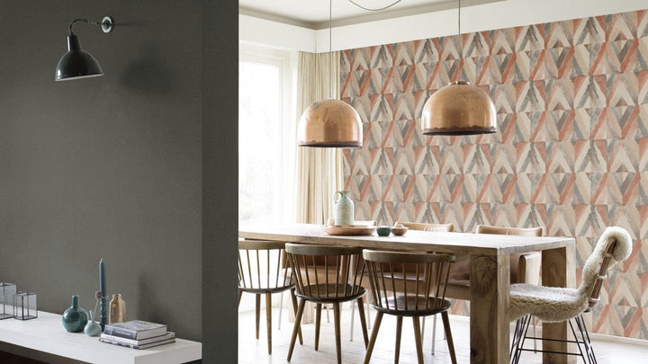 Tapetes ar Āfrikas motīviem, sarkanā un bēšā krāsā, 2537024 RASCH