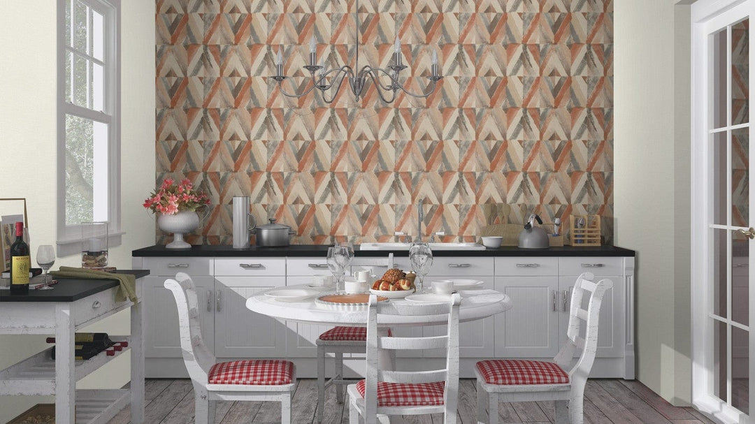 Tapetes ar Āfrikas motīviem, sarkanā un bēšā krāsā, 2537024 RASCH