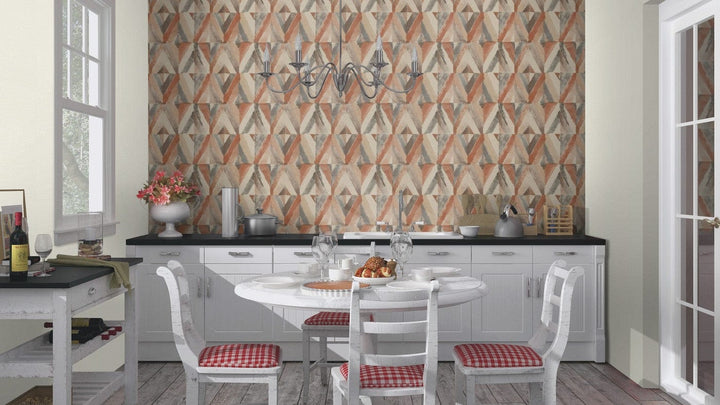 Tapetes ar Āfrikas motīviem, sarkanā un bēšā krāsā, 2537024 RASCH