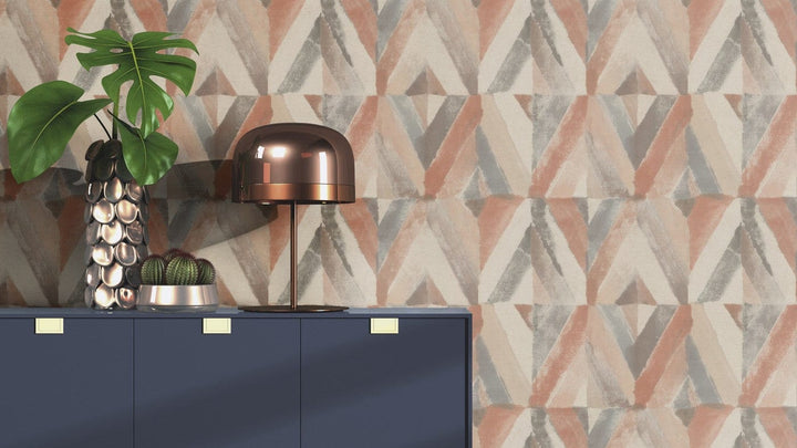 Tapetes ar Āfrikas motīviem, sarkanā un bēšā krāsā, 2537024 RASCH