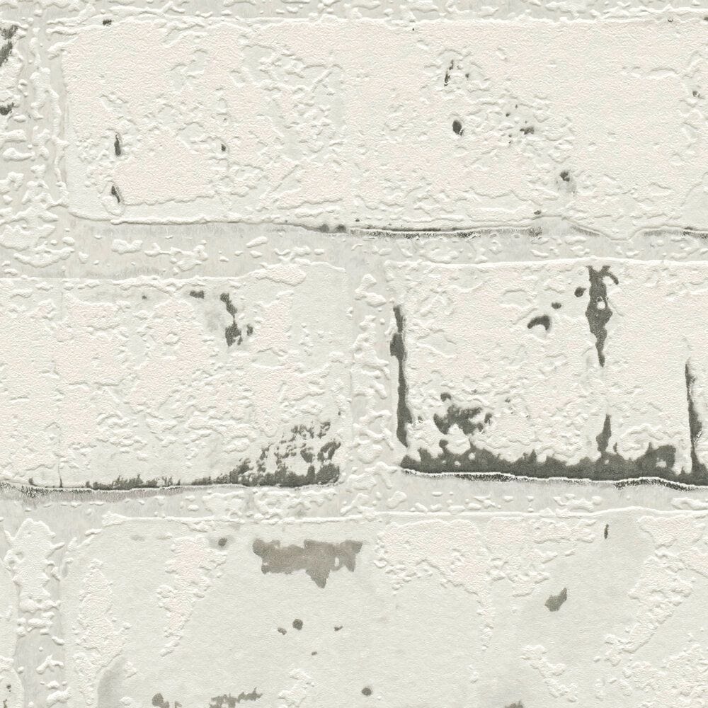 Tapetes ar akmens izskatu, ķieģeļu motīvu un 3D efektu, pelēkā, 907837 AS Creation